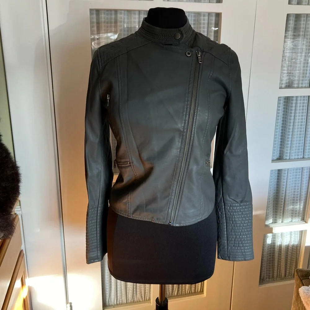 Anthropologie Faux Leather Jacket - Picture 12 of 13